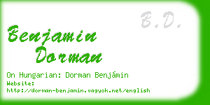 benjamin dorman business card